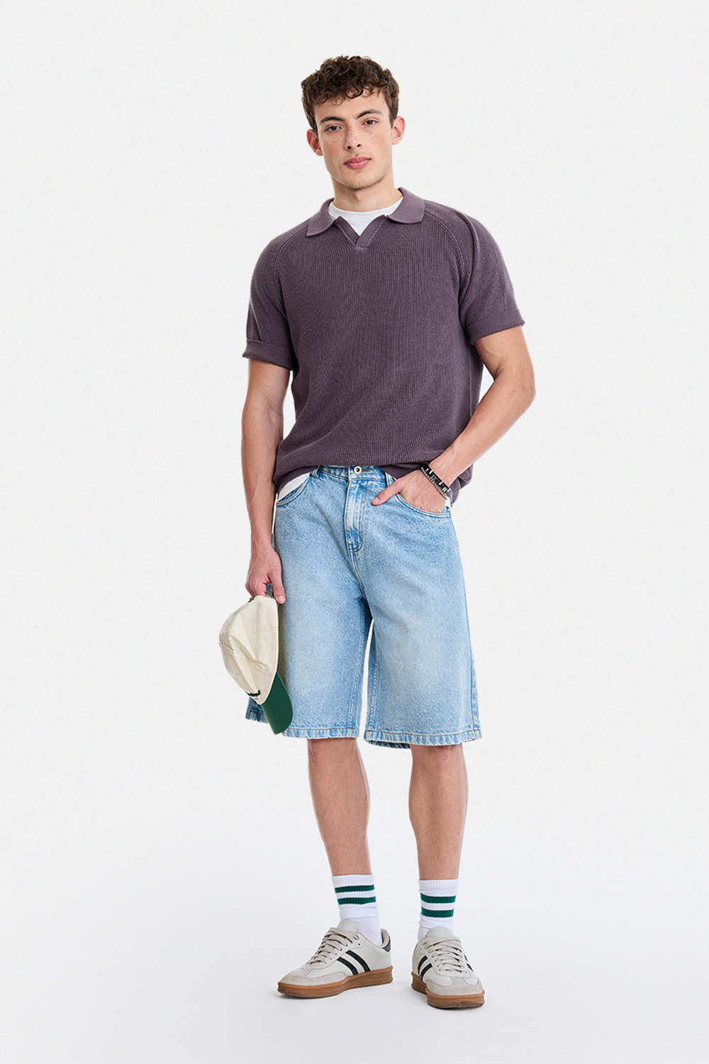 Image of Snitch Solid Men Polo Neck Purple T-Shirt