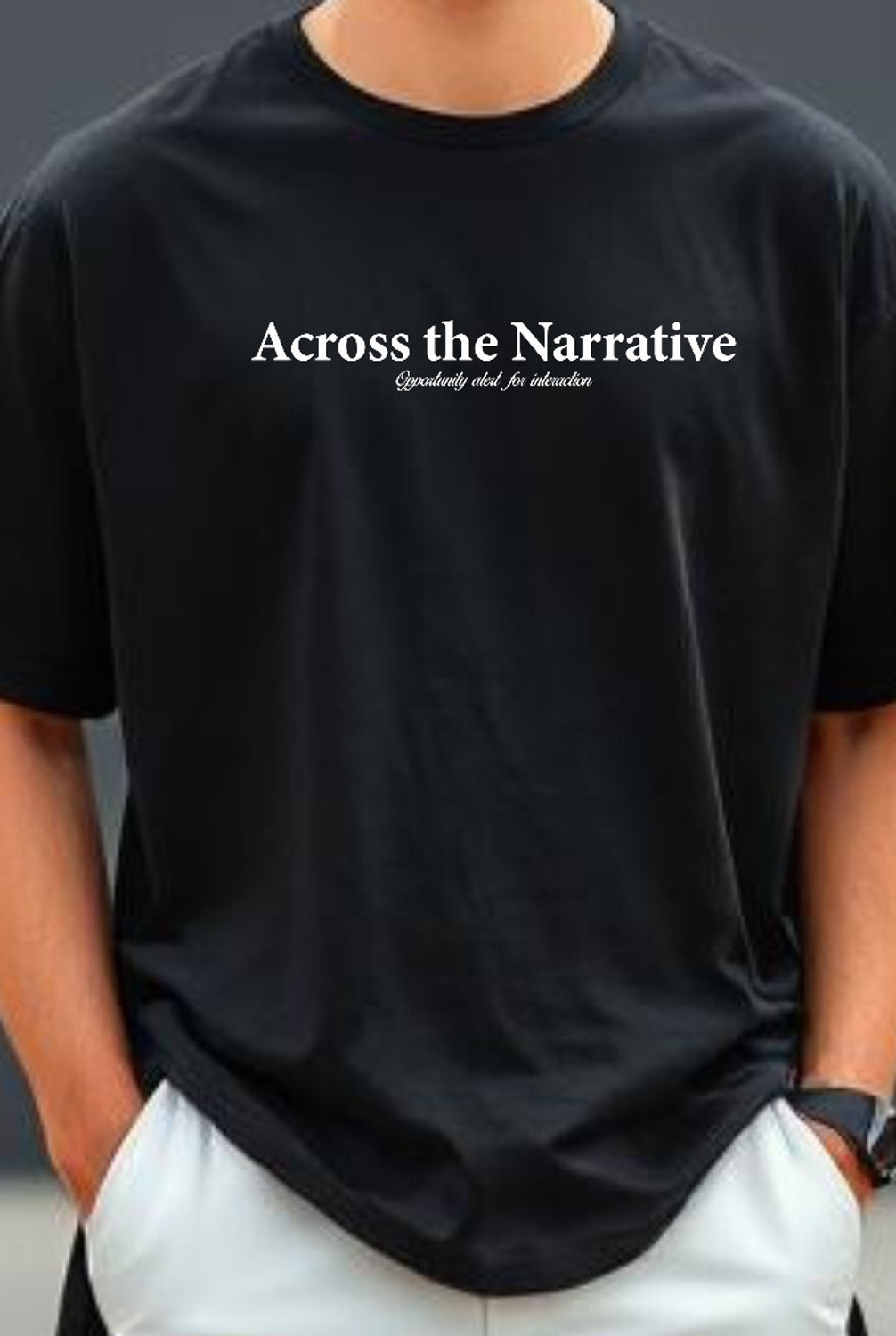 Image of UrGear Printed Men Round Neck Black T-Shirt