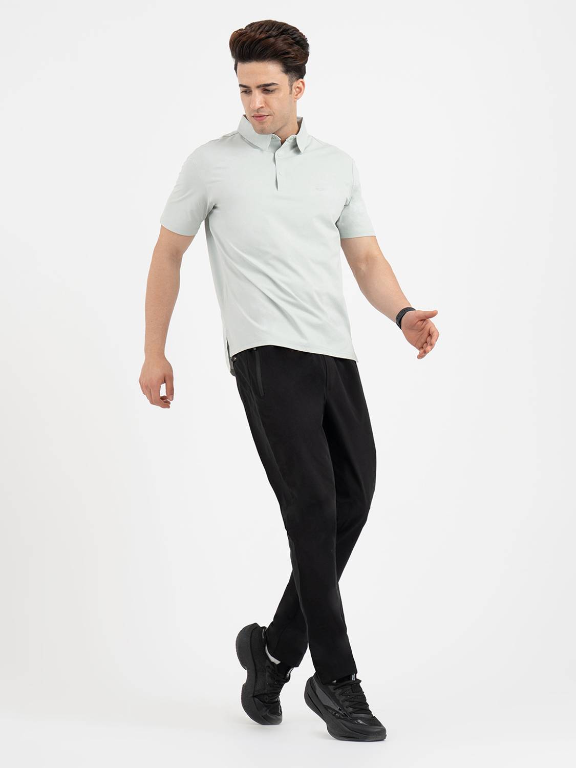RED TAPE Men Polo Neck Light Green T-Shirt - Image 5