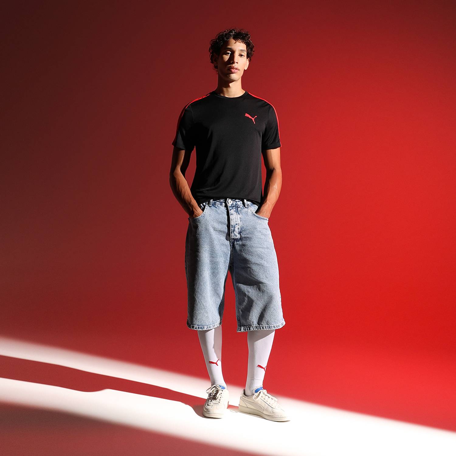 PUMA Men Black Crew Neck T-Shirt - Image 3
