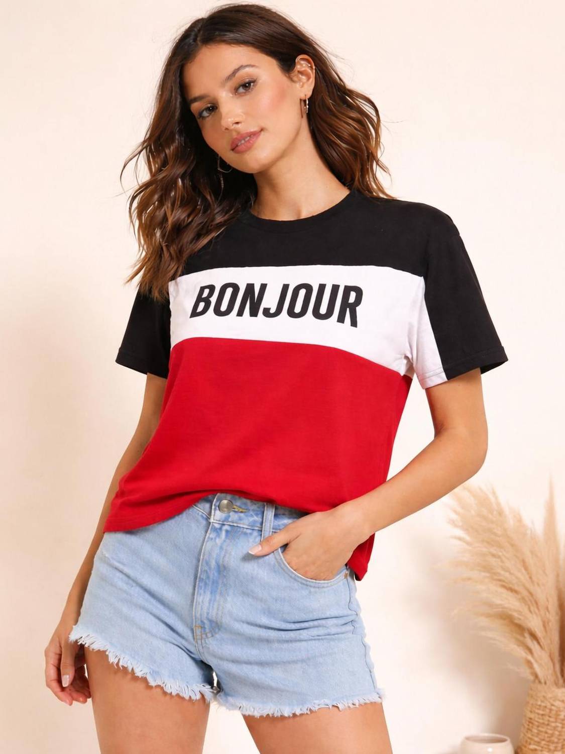 Adyavastram Colorblock, Typography, Graphic Print Women Round Neck Multicolor T-Shirt