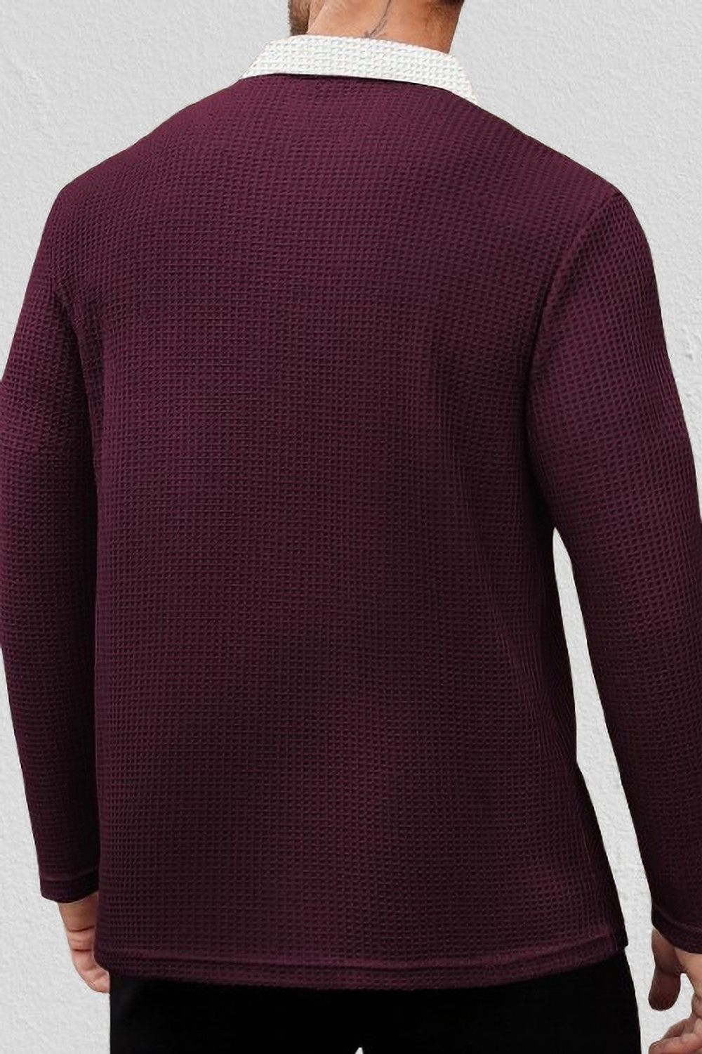 Image of HOODLER Self Design, Solid Men Polo Neck Maroon T-Shirt