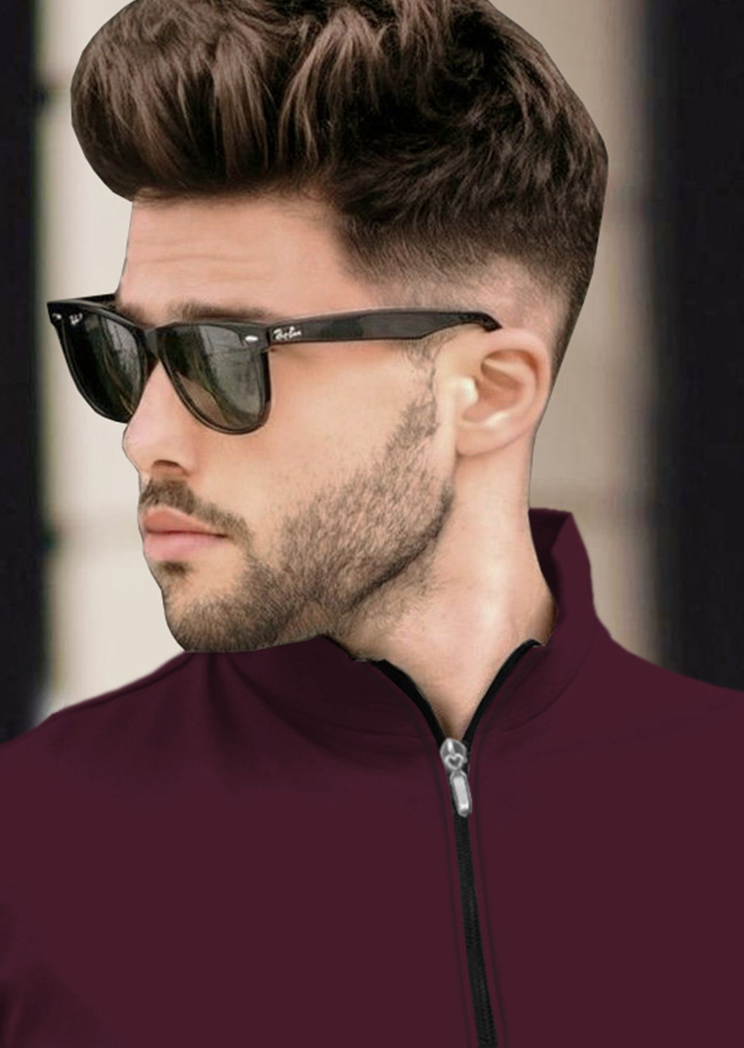 Image of TRIPR Solid Men Henley Neck Maroon T-Shirt