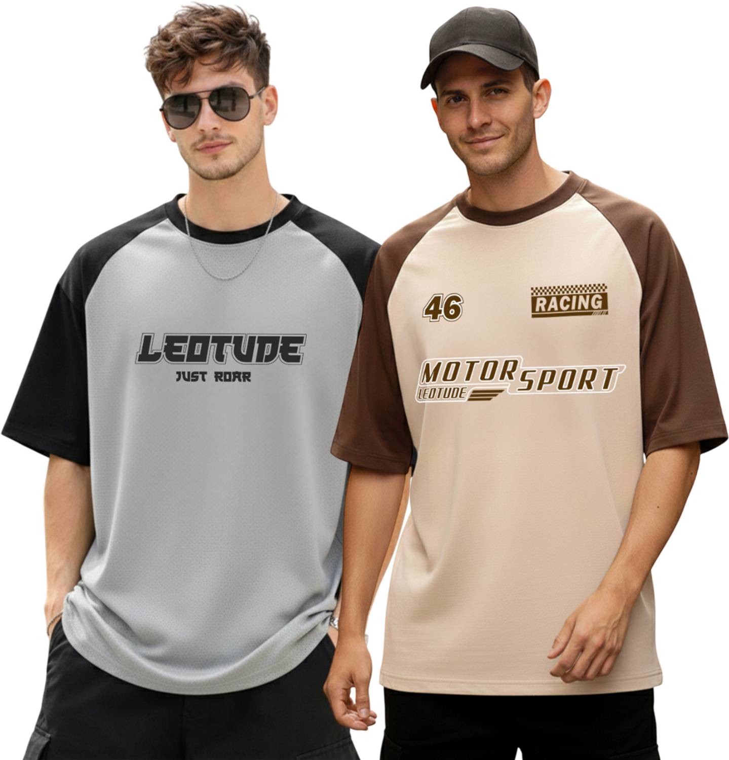 Leotude Multicolor Men's Round Neck T-Shirt - Image 1