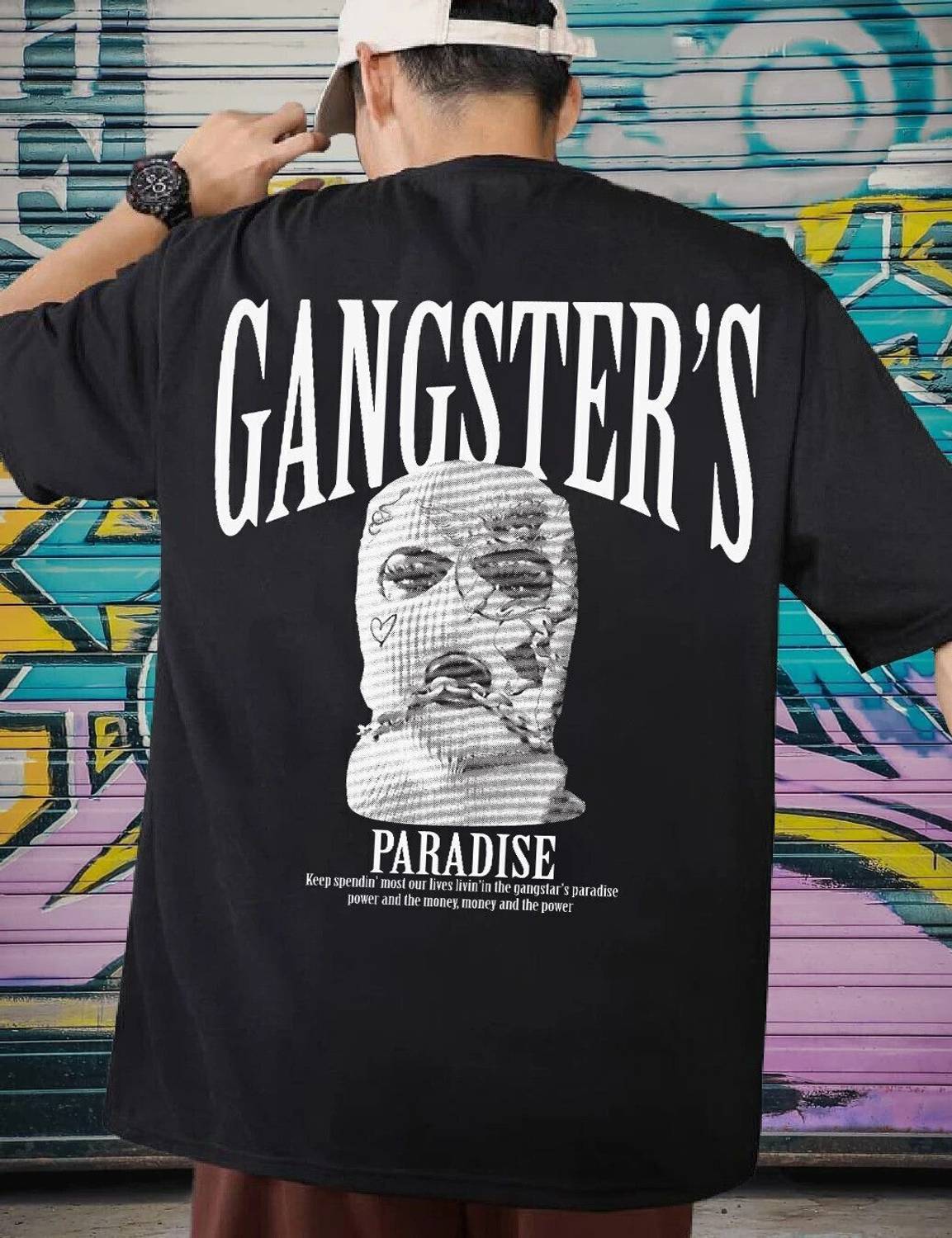 Benny Brooks Graphic Print Men Round Neck Black T-Shirt