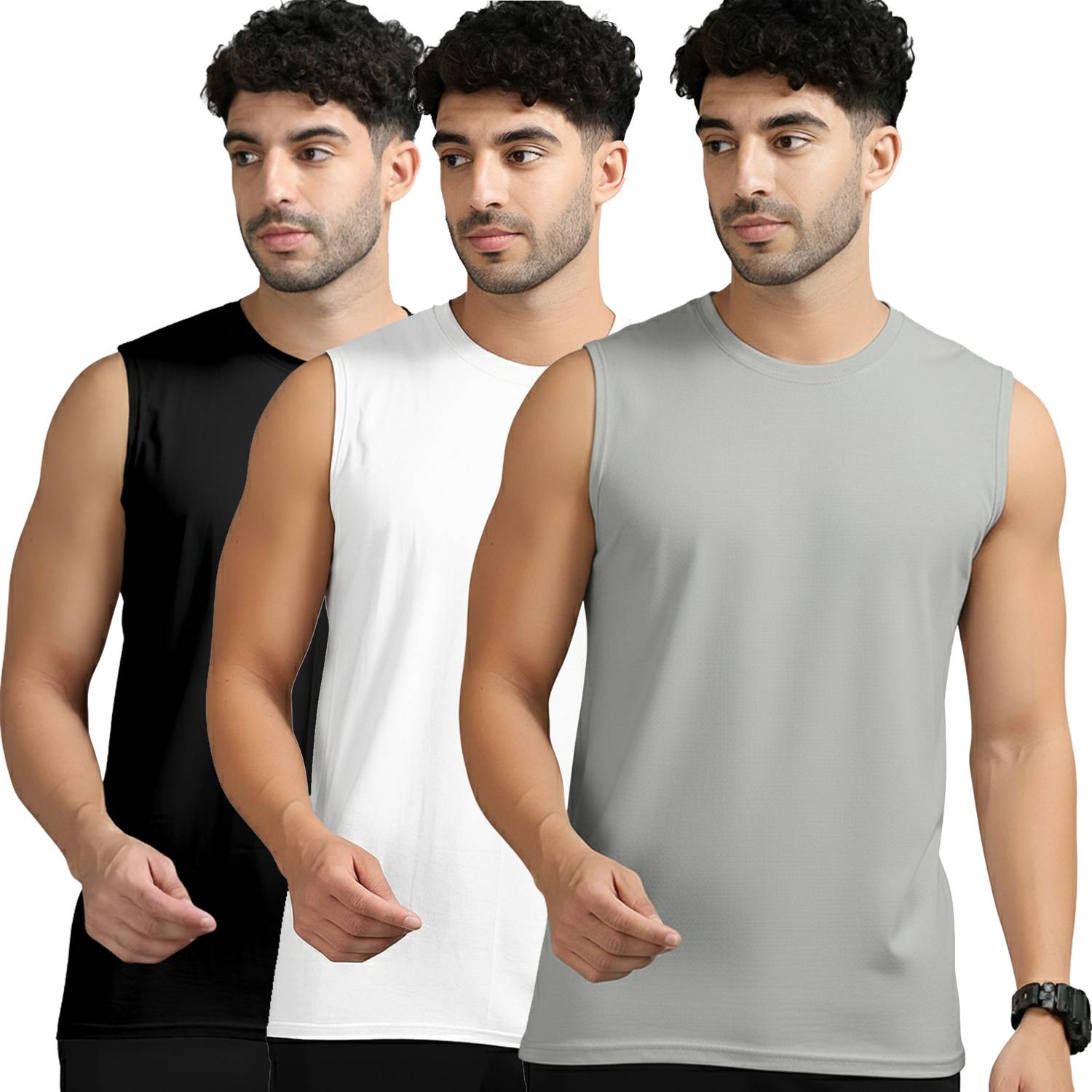 Jangoboy Multicolor Round Neck Men's T-Shirt - Image 1