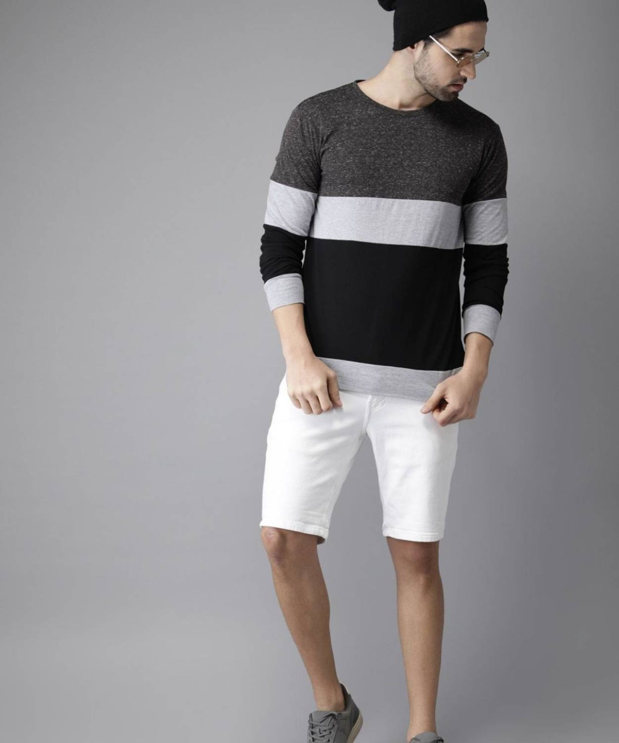 CAHOOT Solid Men Mandarin Collar Multicolor T-Shirt