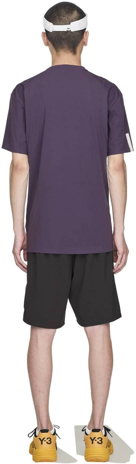 Image of ADIDAS Printed Men Round Neck Purple T-Shirt