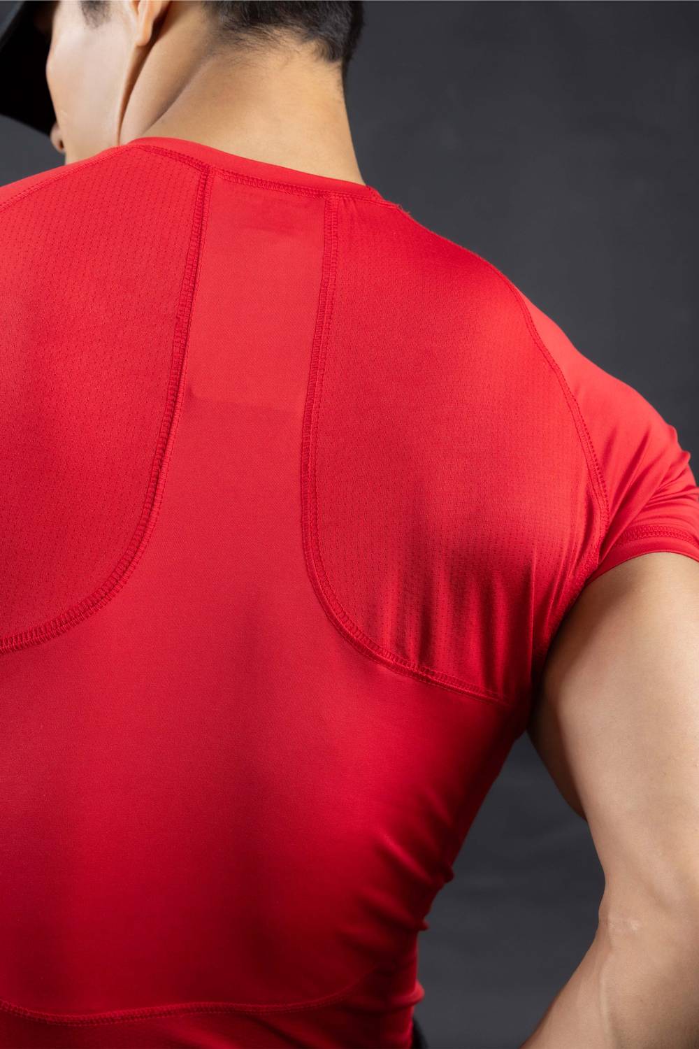 COITONIC Men Red Round Neck Printed T-Shirt - Image 2
