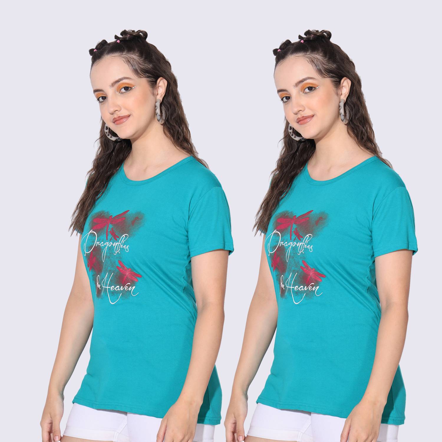 BUDAPEST Printed Women Round Neck Multicolor T-Shirt