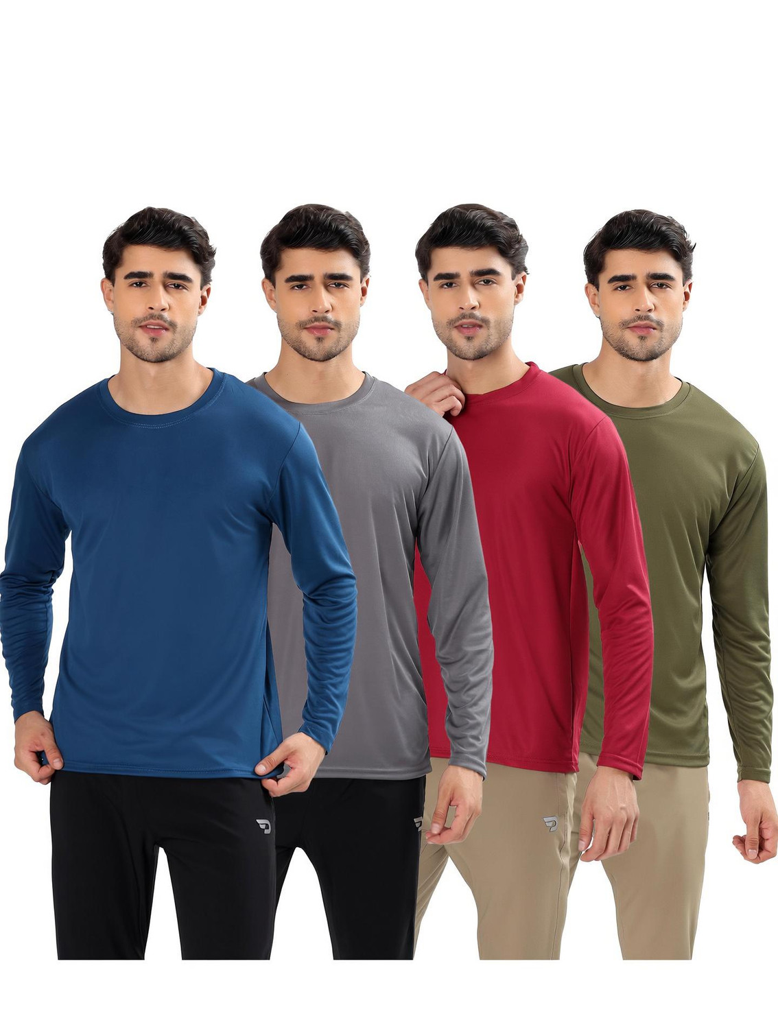 Image of Garmin Solid Men Round Neck Multicolor T-Shirt