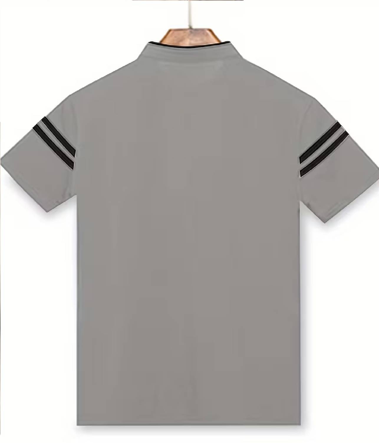 NAUGHTY Men's Grey Henley Neck T-Shirt - Image 2