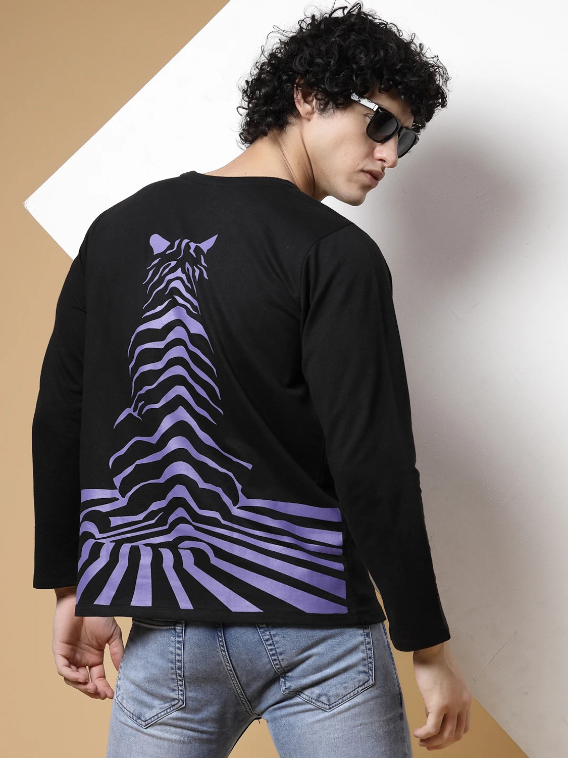 Image of RIGO Printed, Typography Men Round Neck Black T-Shirt