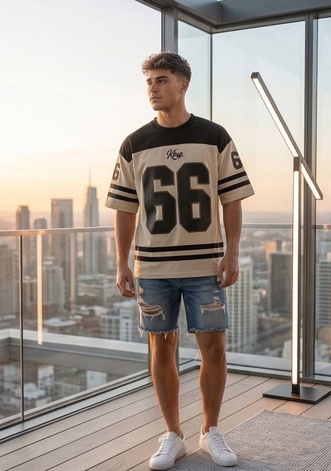 Bounce Back Apparels Men Beige Black T-Shirt - Image 3
