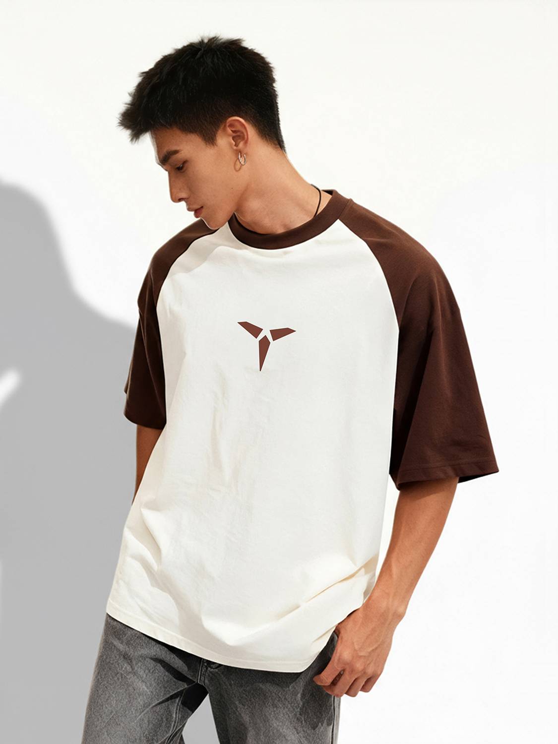 TOM MILTON Printed Men Round Neck Beige T-Shirt - Image 4