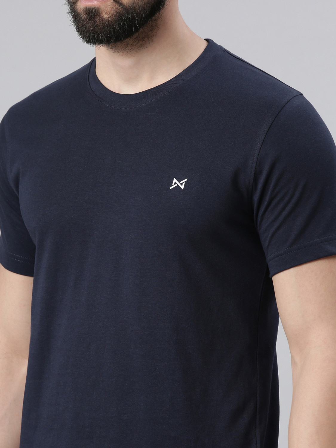 Image of Force NXT Solid Men Round Neck Multicolor T-Shirt