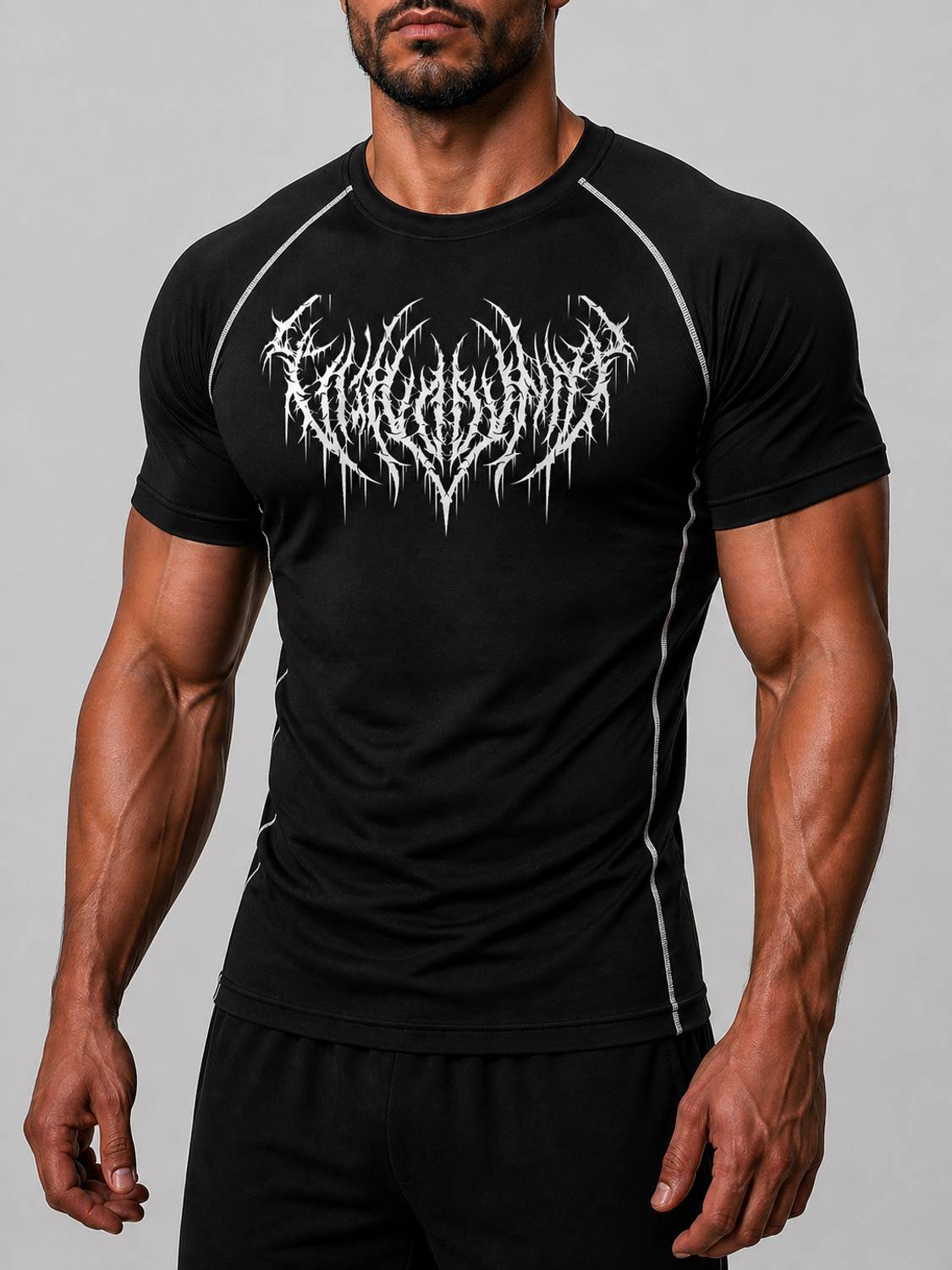 Gym Hound Black Round Neck T-Shirt - Image 3