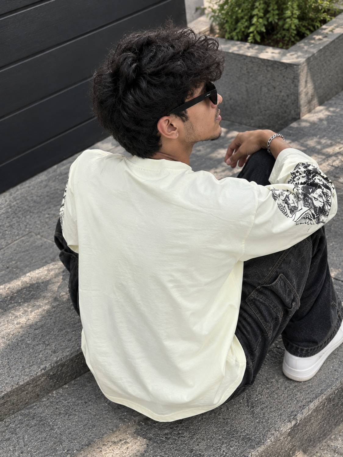 Eikyo Men Beige Crew Neck T-Shirt - Image 4