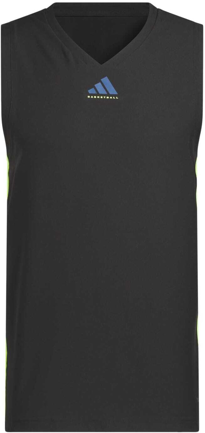 Image of ADIDAS Printed Men Crew Neck Black T-Shirt