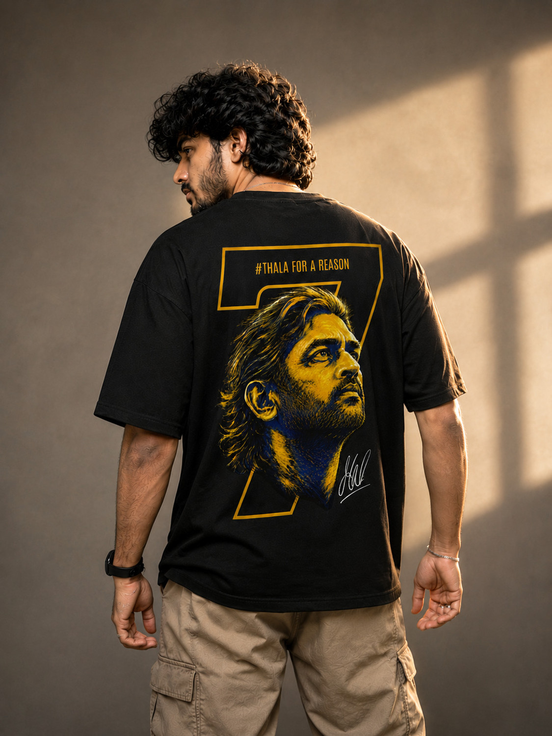 Image of Vasuki Graphic Print, Printed Men Round Neck Black T-Shirt