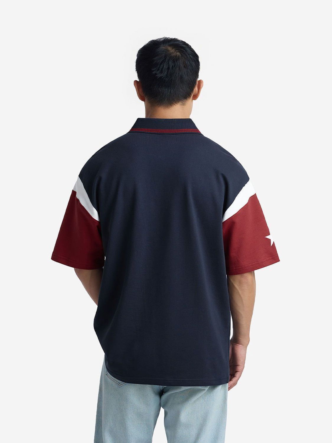 Image of Dattebayo Printed, Colorblock Men Polo Neck Multicolor T-Shirt