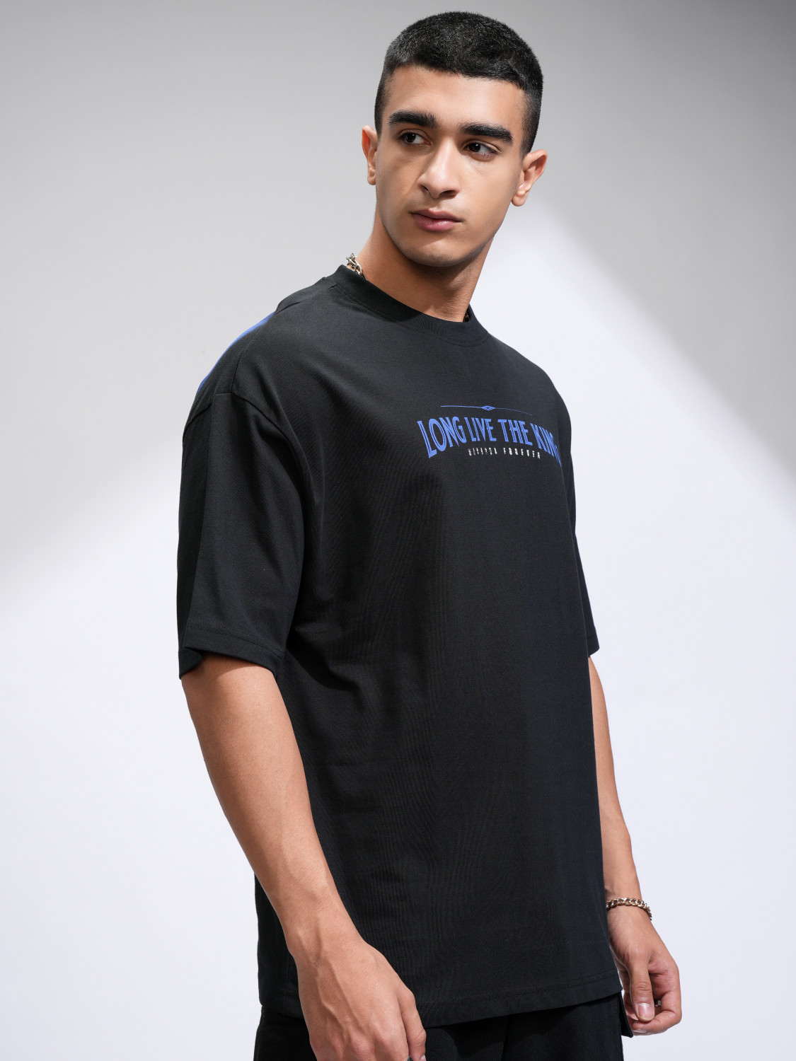 Image of HIGHLANDER Printed Men Round Neck Black T-Shirt