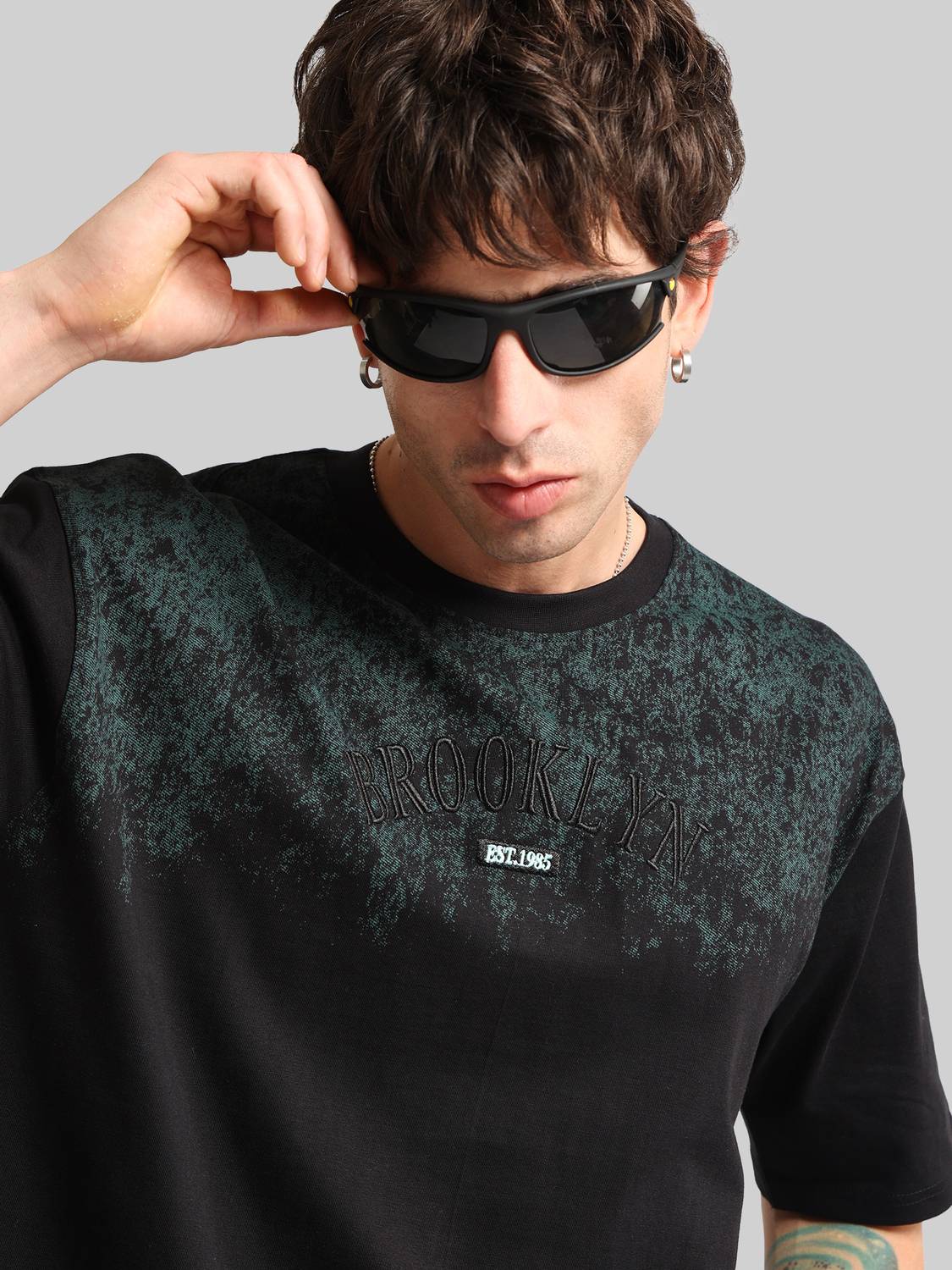 MANIAC Black Men's Printed Round Neck T-Shirt - Image 3