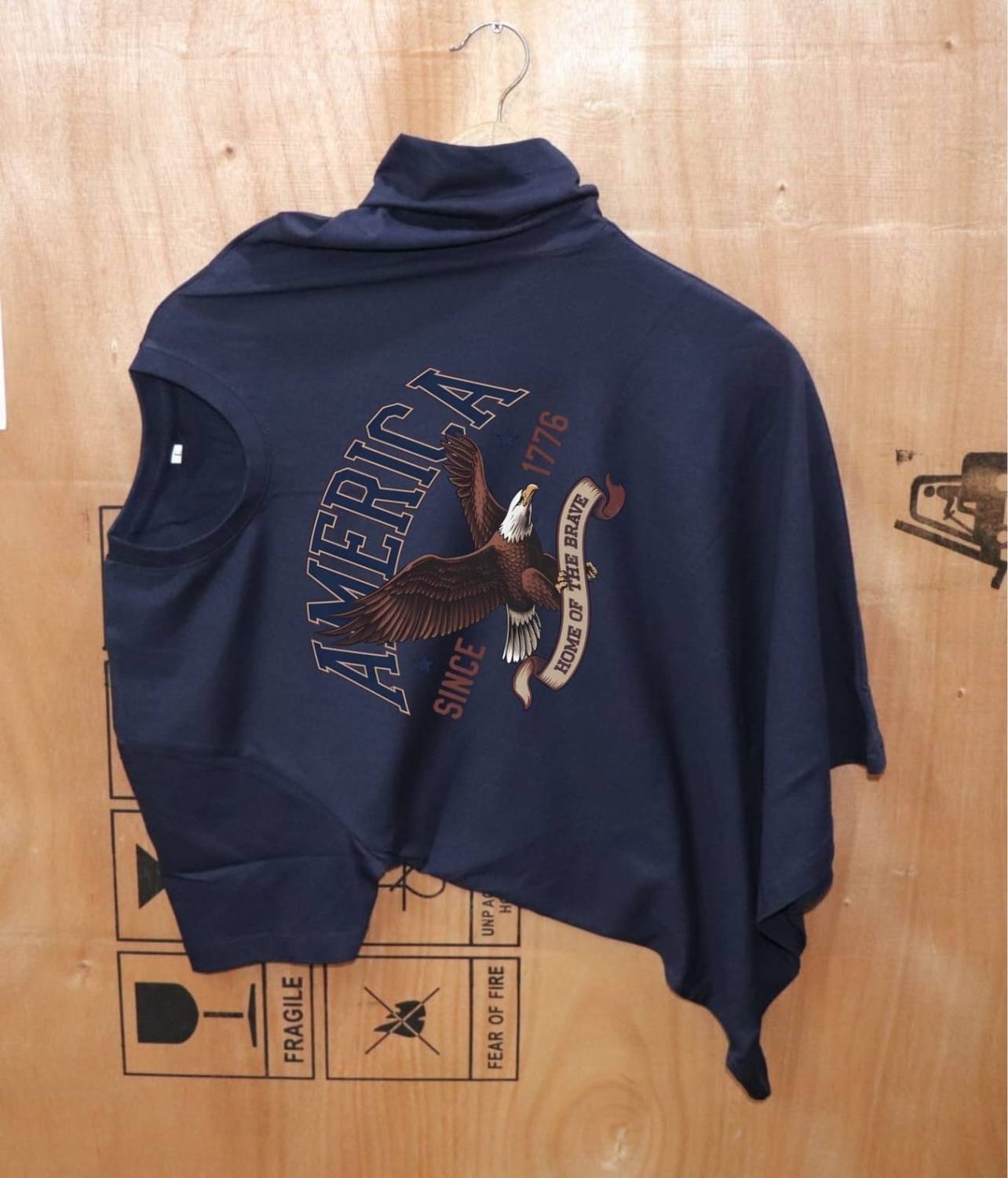 Magneto Men Printed Crew Neck Pure Cotton Dark Blue, Multicolor T
