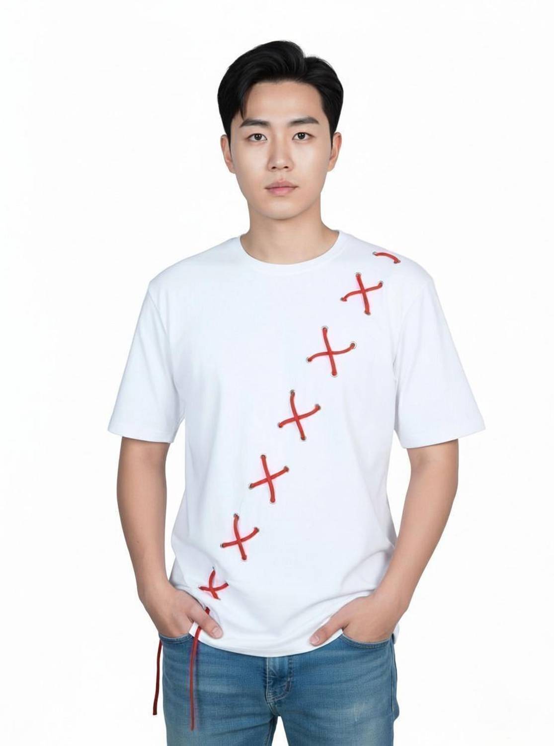 MAD MAK Solid Men Round Neck White T-Shirt