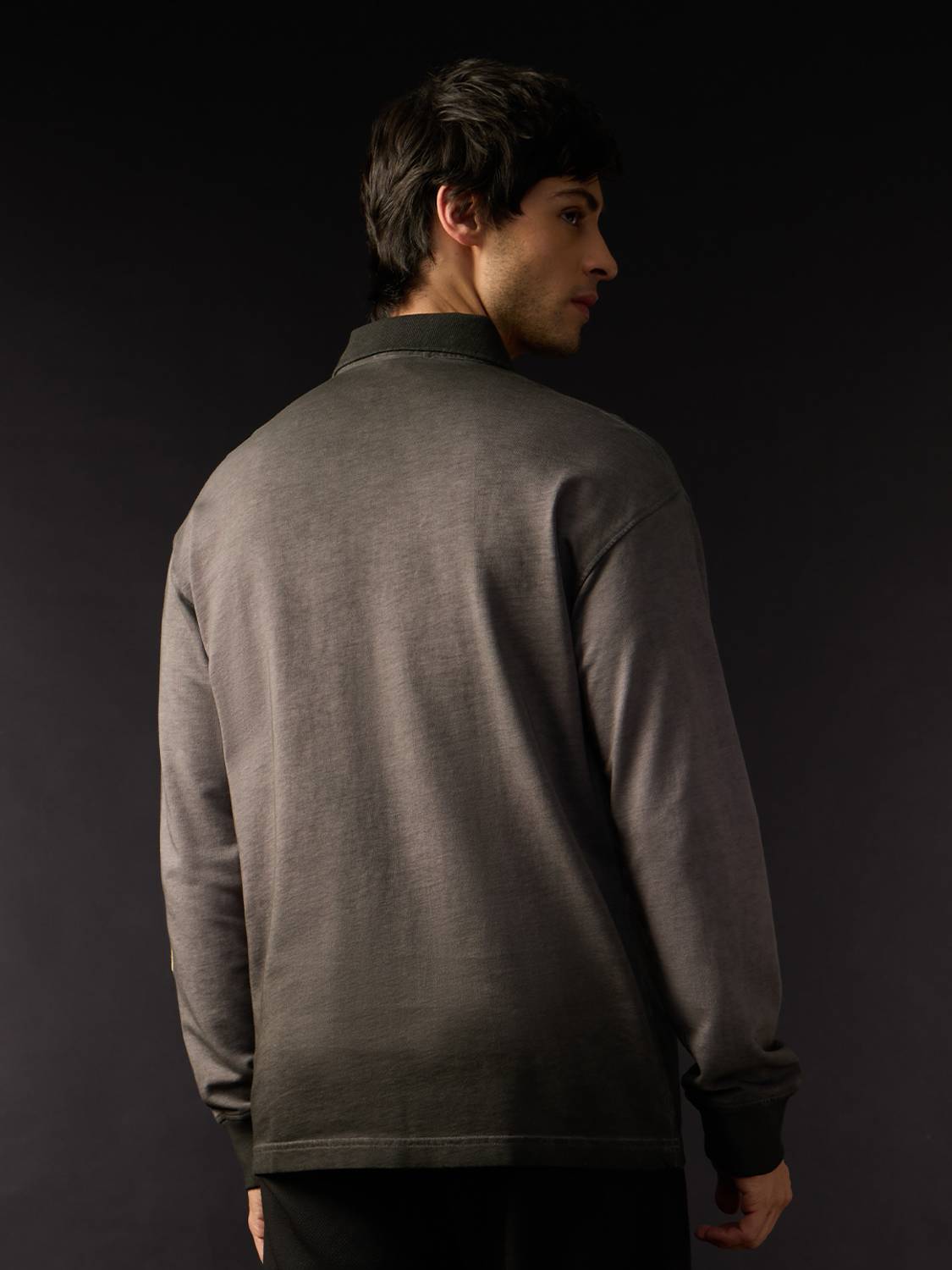 The Souled Store Men's Grey Polo Neck T-Shirt - Image 5