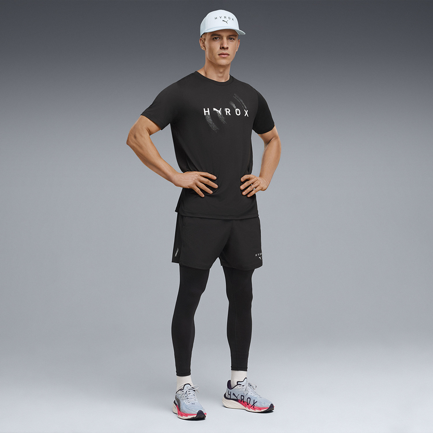 Image of PUMA Printed Men Crew Neck Black T-Shirt