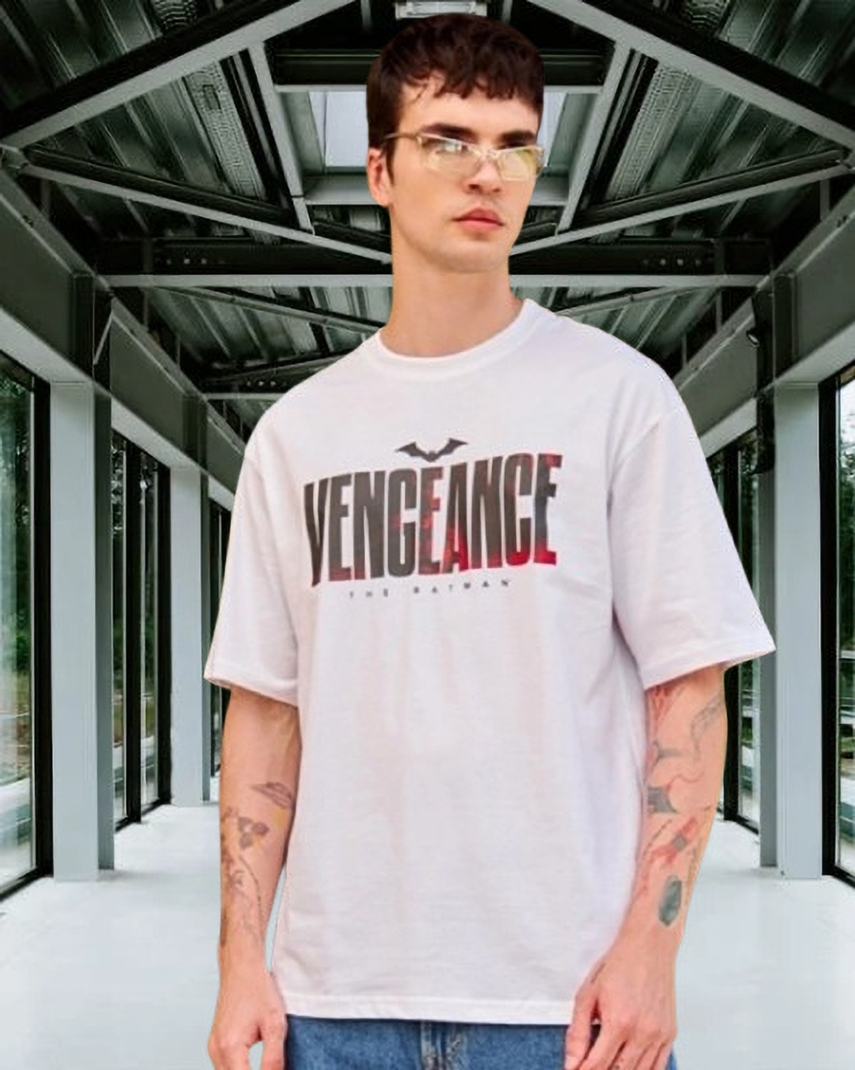 Image of trendaura Graphic Print Men Round Neck White T-Shirt