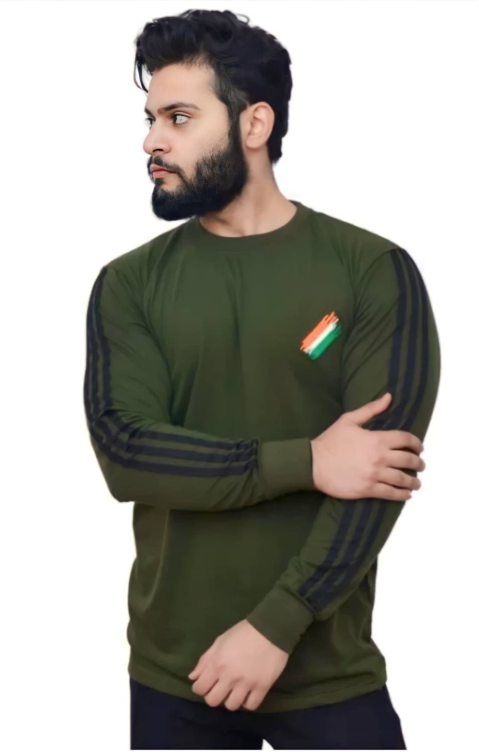 CAMOTAGE Military Camouflage Men Green T-Shirt - Image 1