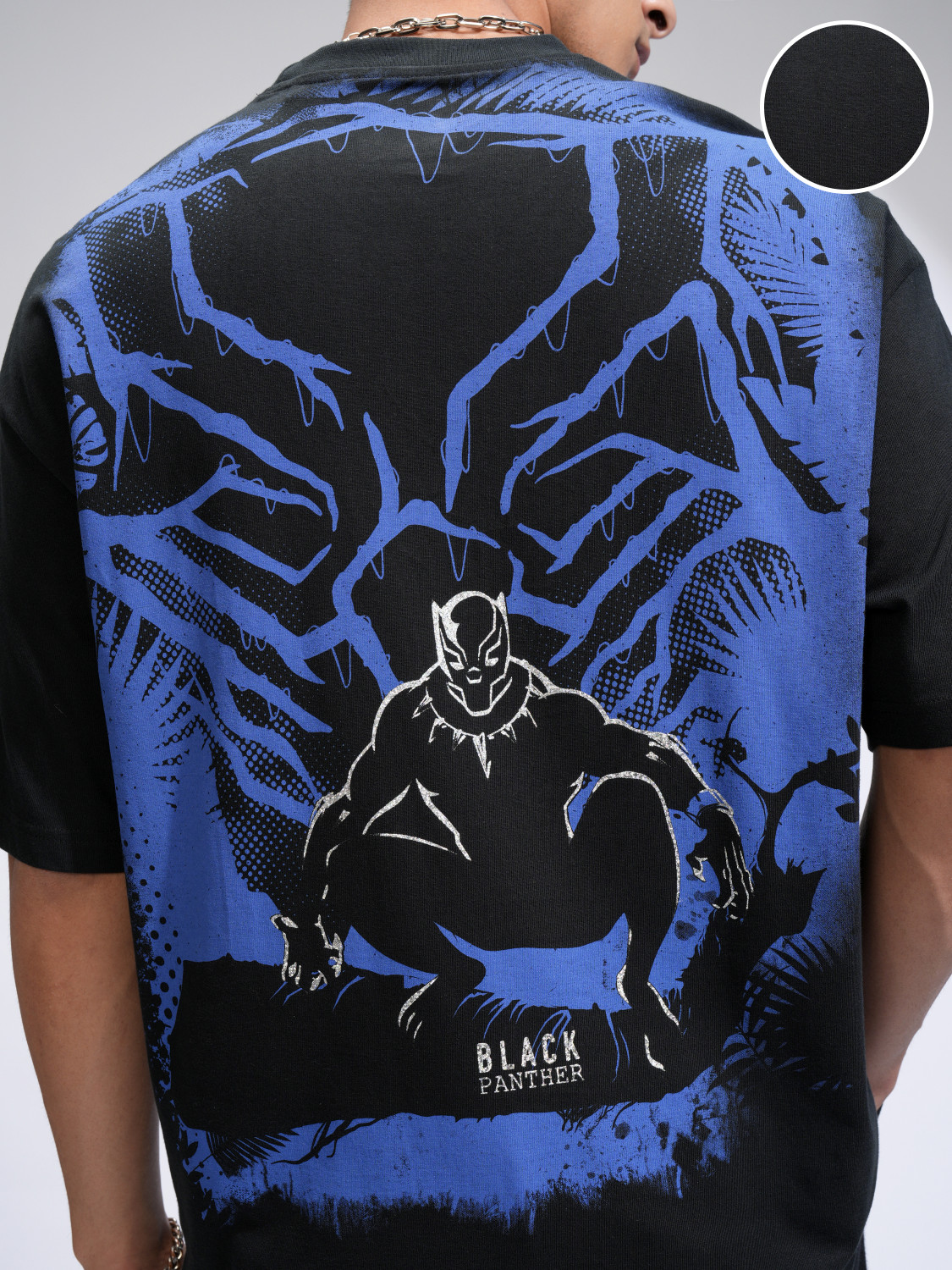 Image of HIGHLANDER Printed Men Round Neck Black T-Shirt