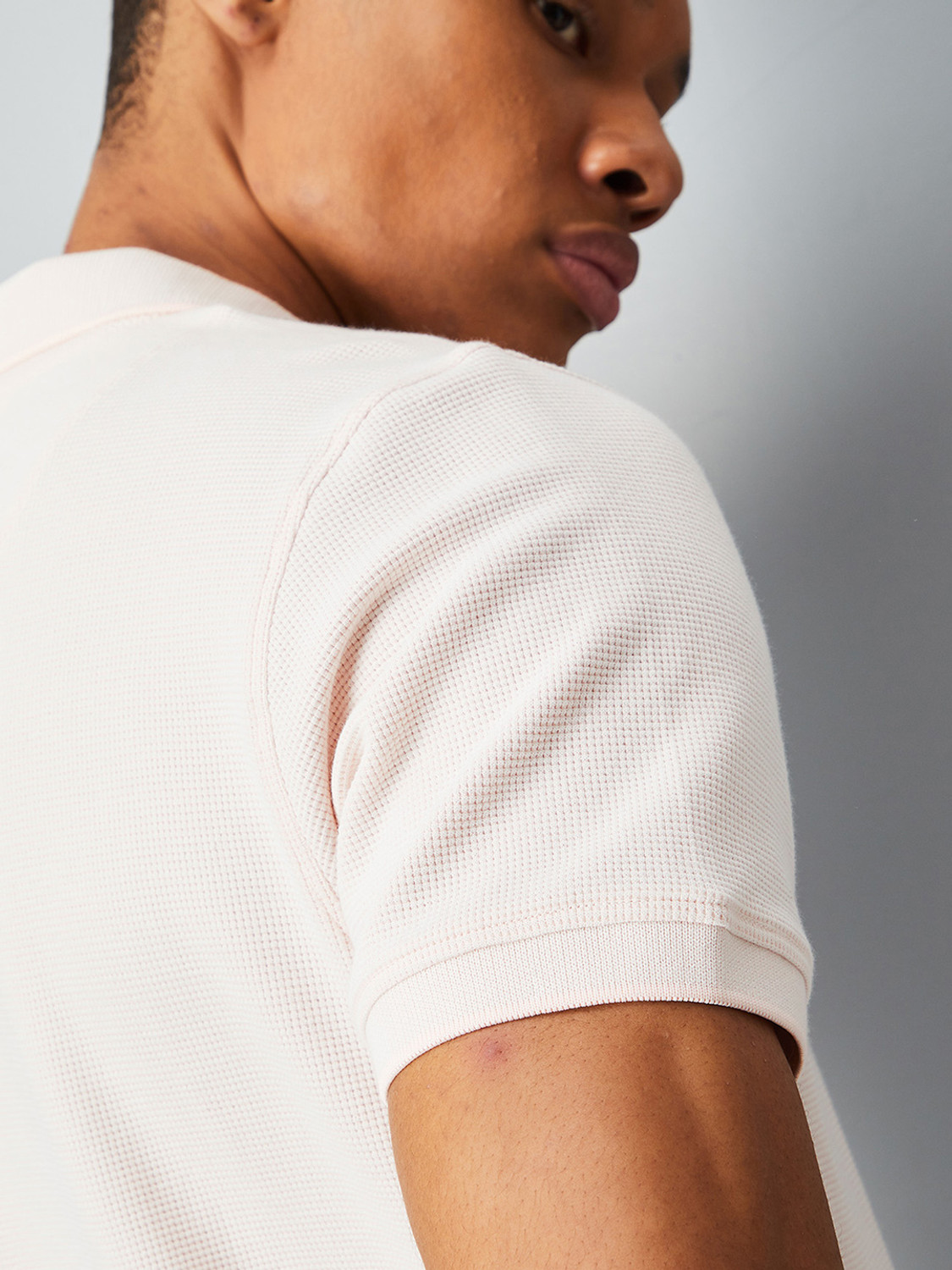 Image of MAX Solid Men Polo Neck Pink T-Shirt
