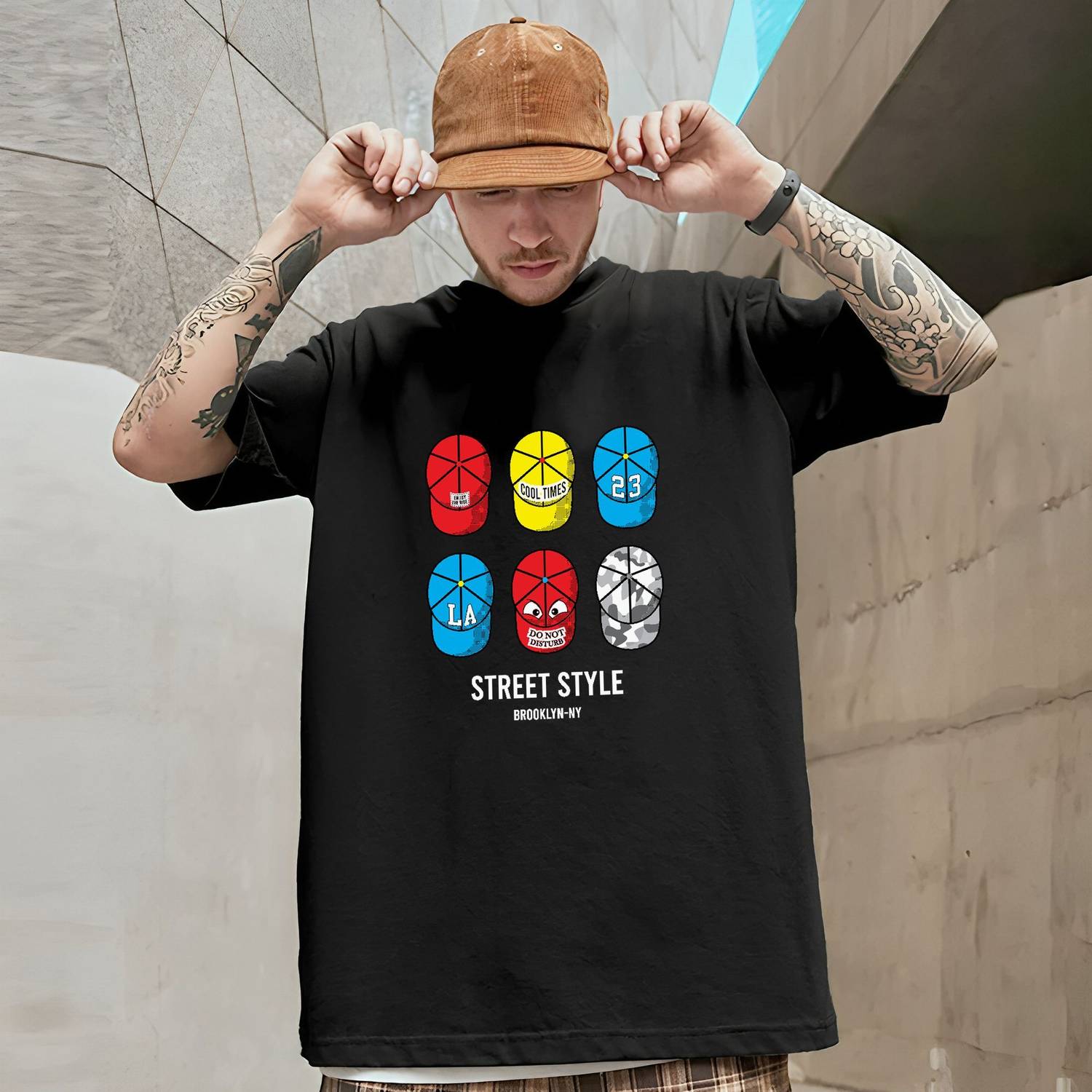 Benny Brooks Graphic Print Men Round Neck Black T-Shirt