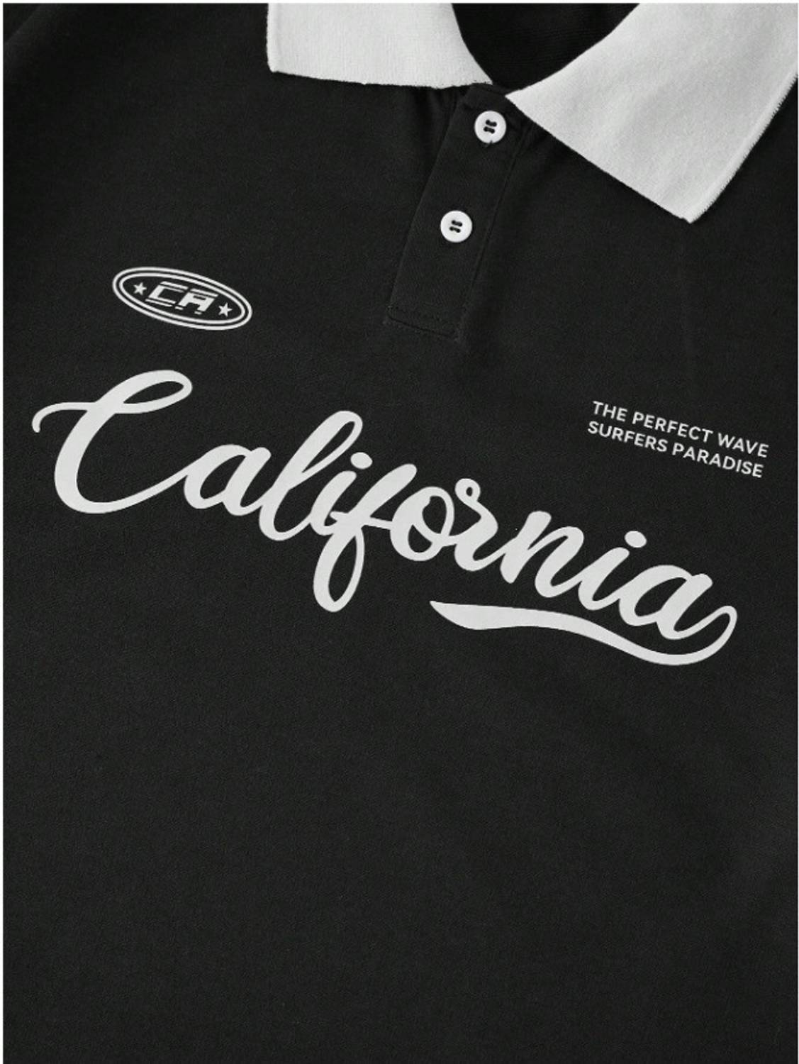 Hackmen Black Polo Neck T-Shirt - Image 4