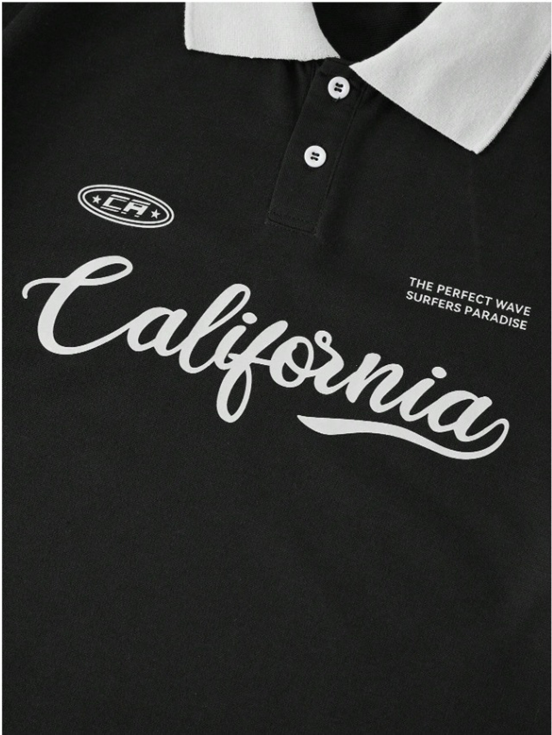 Image of AVEJO Solid Men Polo Neck Black T-Shirt