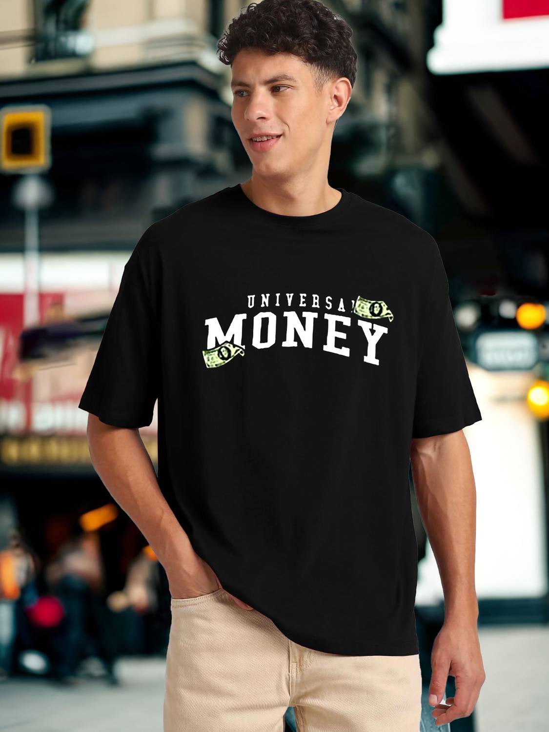 LGR Fashion Men Black Round Neck T-Shirt - Image 2