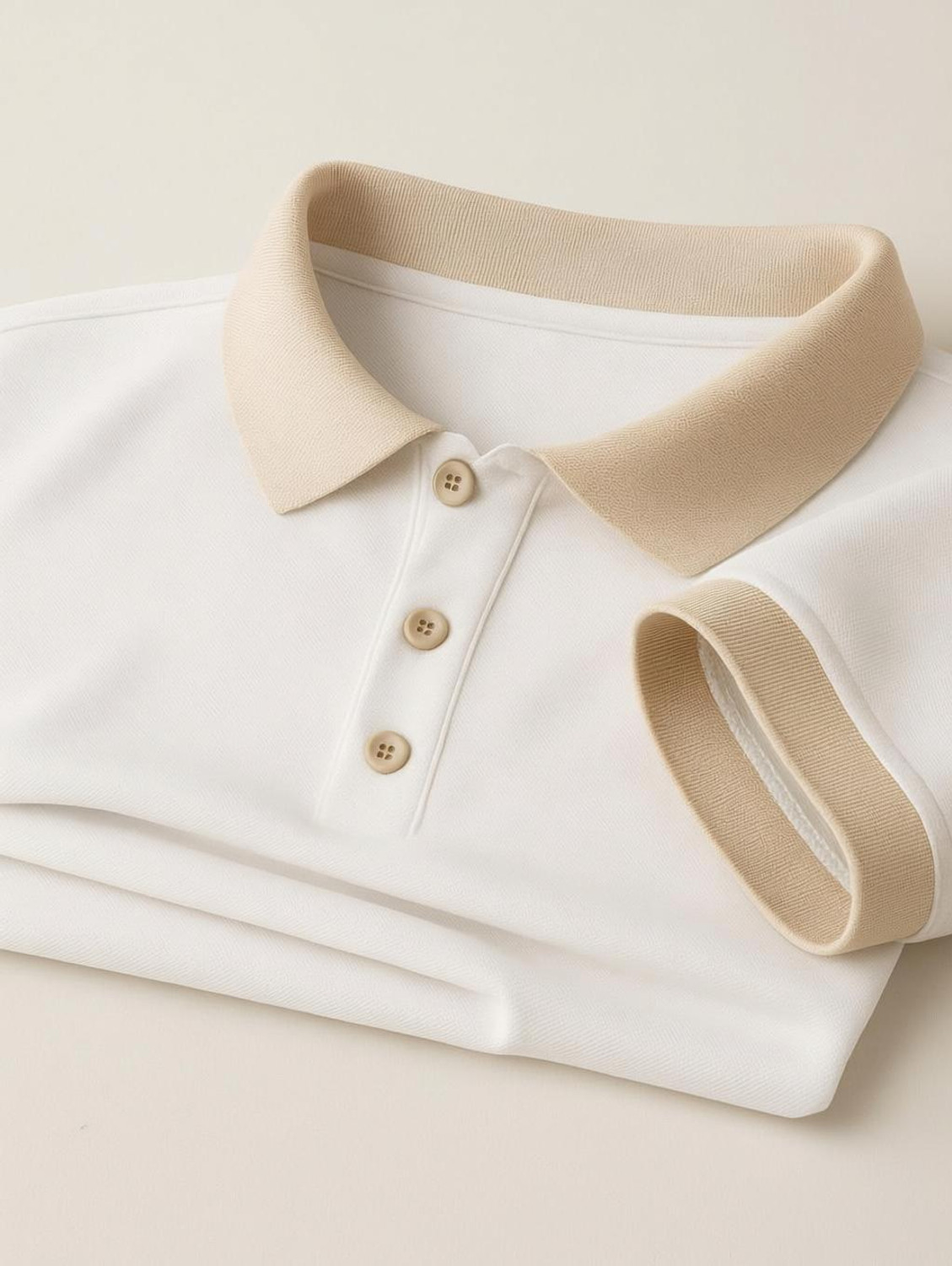 Image of Rikaro Solid Men Polo Neck White T-Shirt