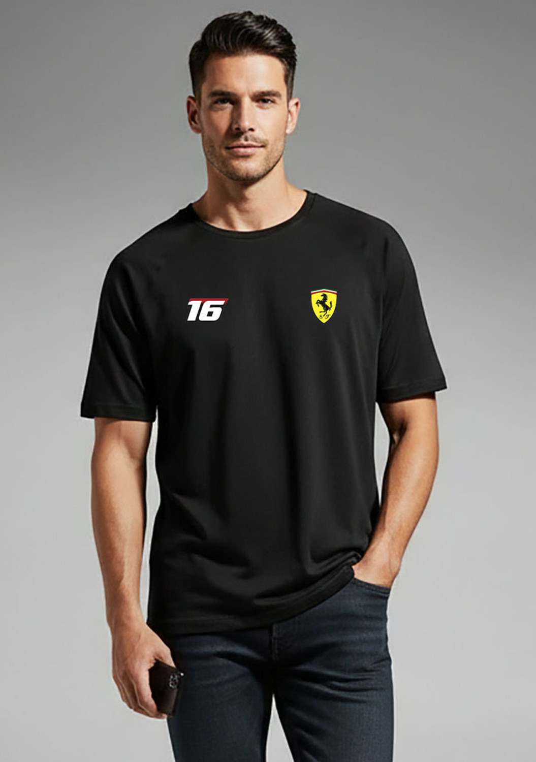 Image of THE SOUTH STORE Graphic Print Men Round Neck Black T-Shirt