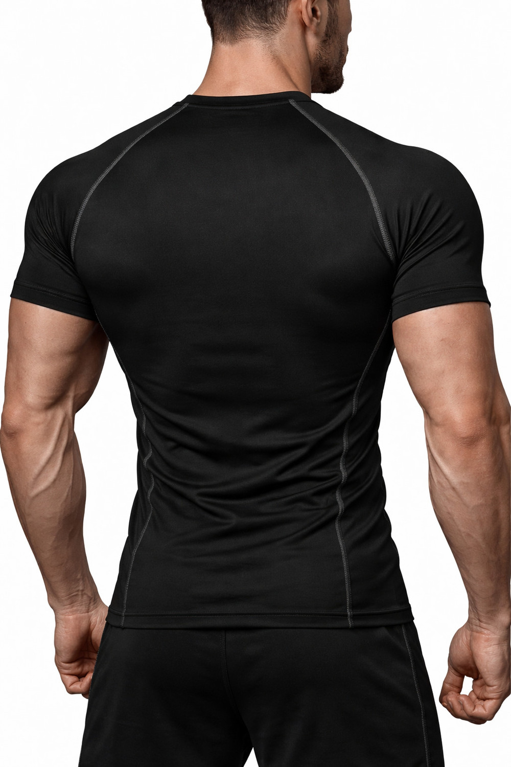 Image of Krd Graphic Print, Solid Men Round Neck Black T-Shirt