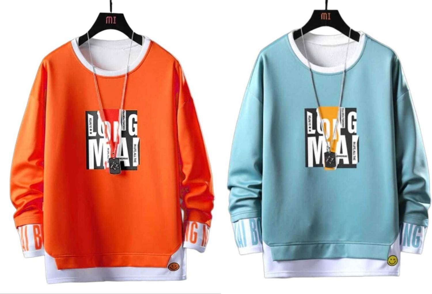 STANDLY Printed Men Round Neck Multicolor T-Shirt