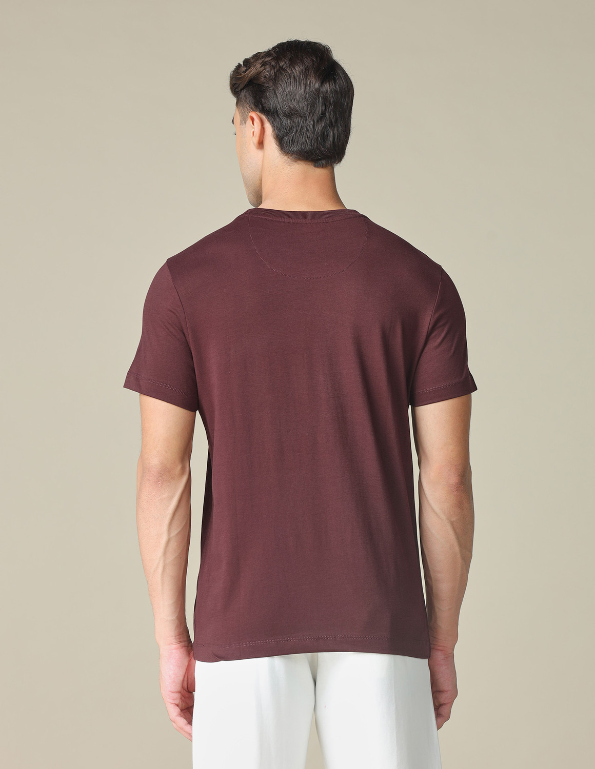 Image of U.S. Polo Assn. Denim Co. Graphic Print Men Crew Neck Red T-Shirt