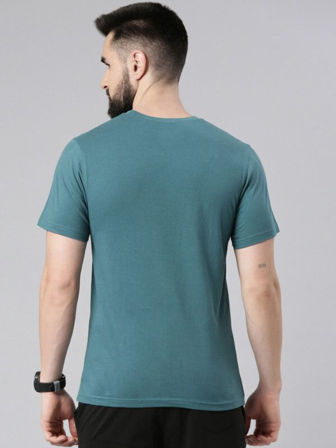 Image of Force NXT Solid Men Round Neck Multicolor T-Shirt