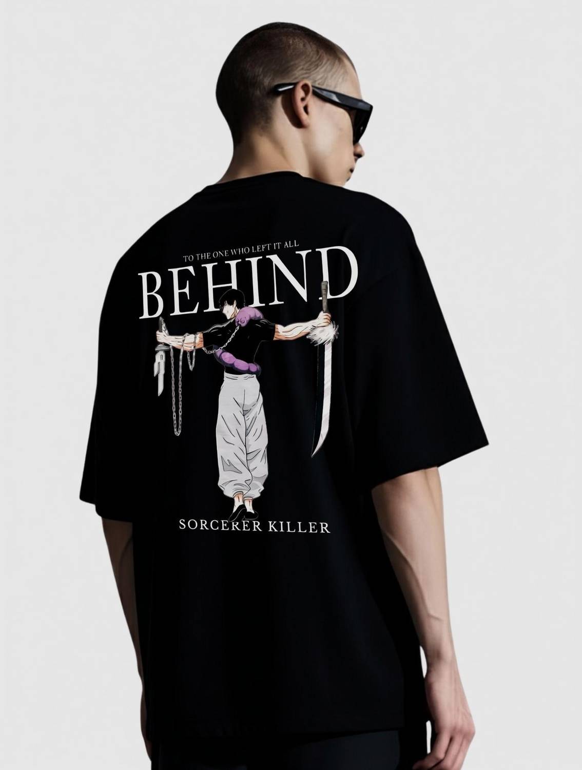 the rich state Men Round Neck Black Graphic Print T-Shirt