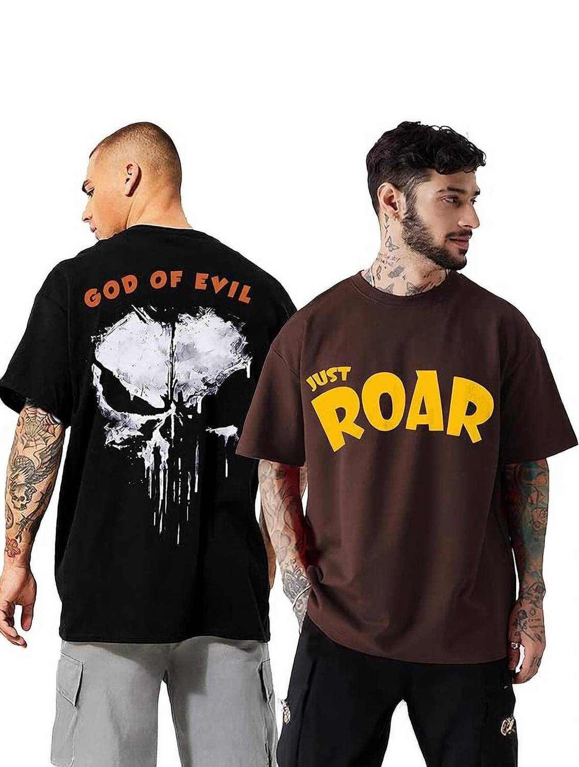 Leotude Printed Men Round Neck Multicolor T-Shirt