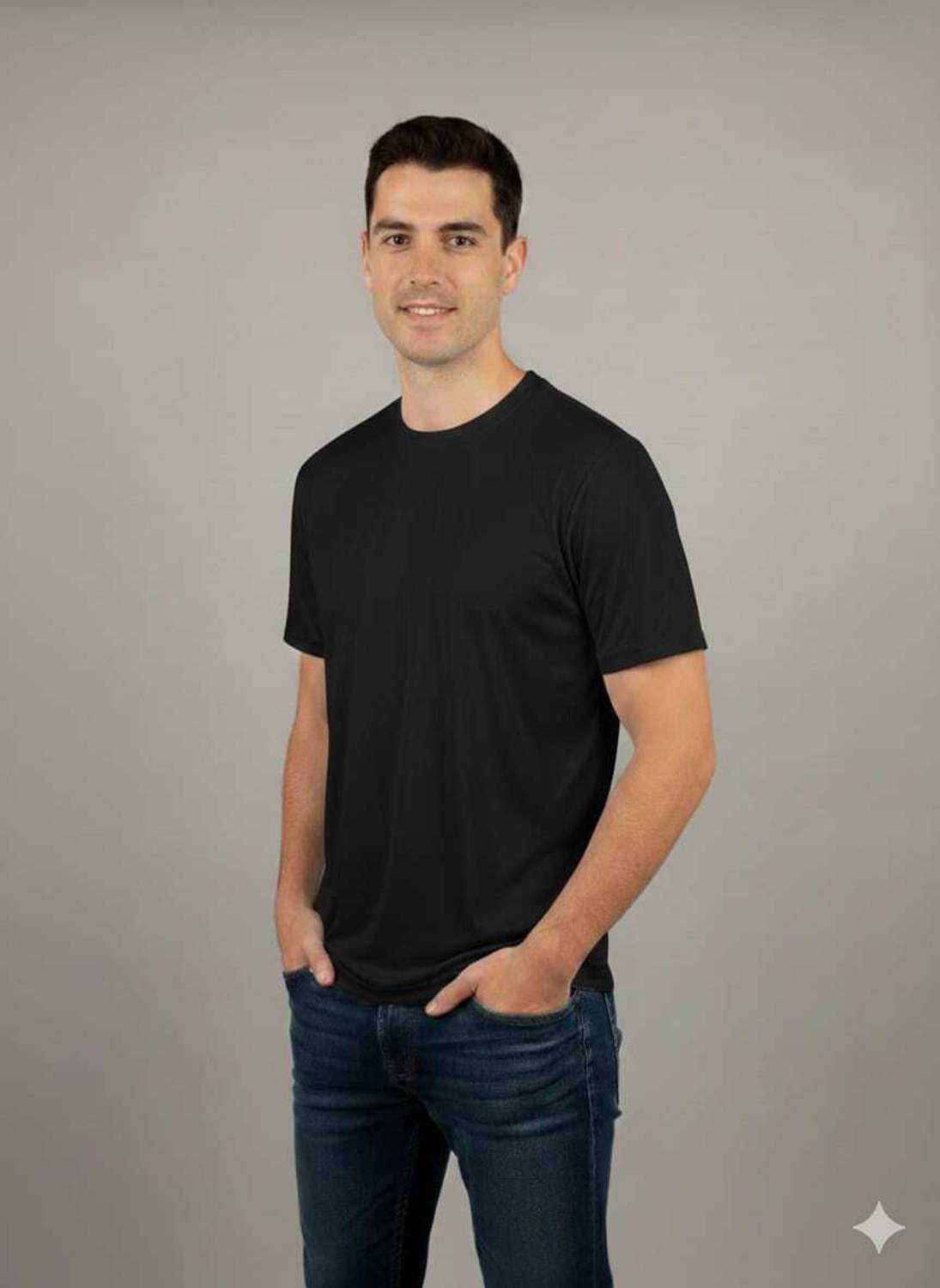 leghtsome Men's White Round Neck T-Shirt Pack of 2 - Image 3