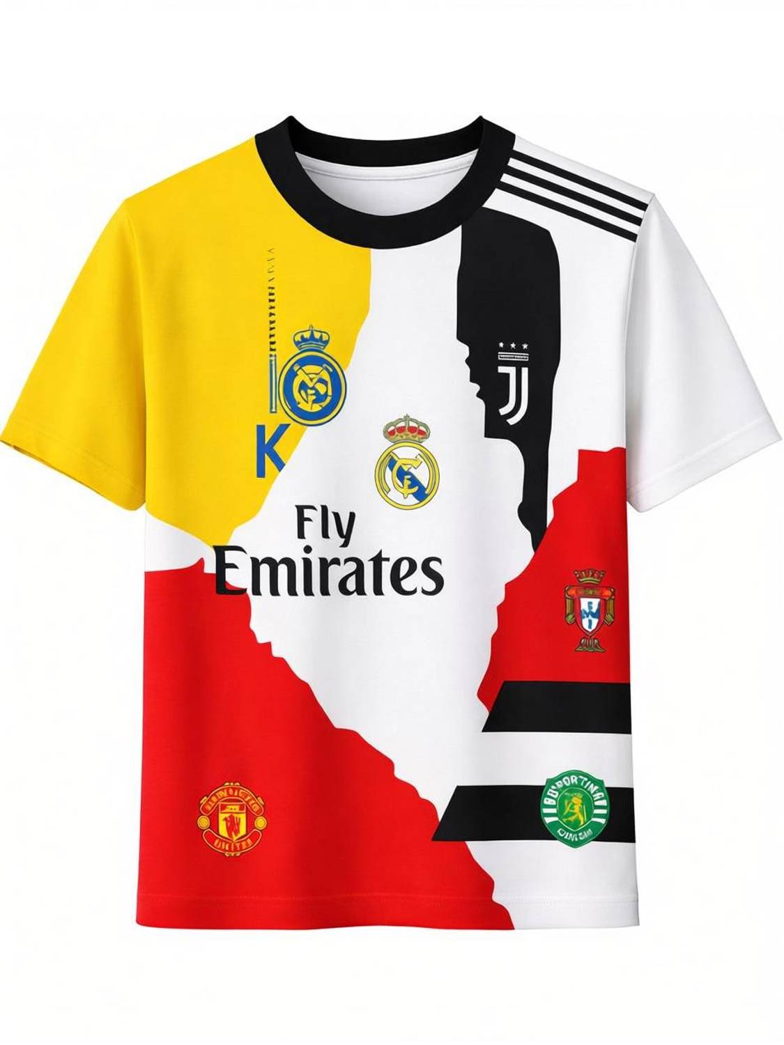 ONE 7 Multicolor Men's Round Neck T-Shirt