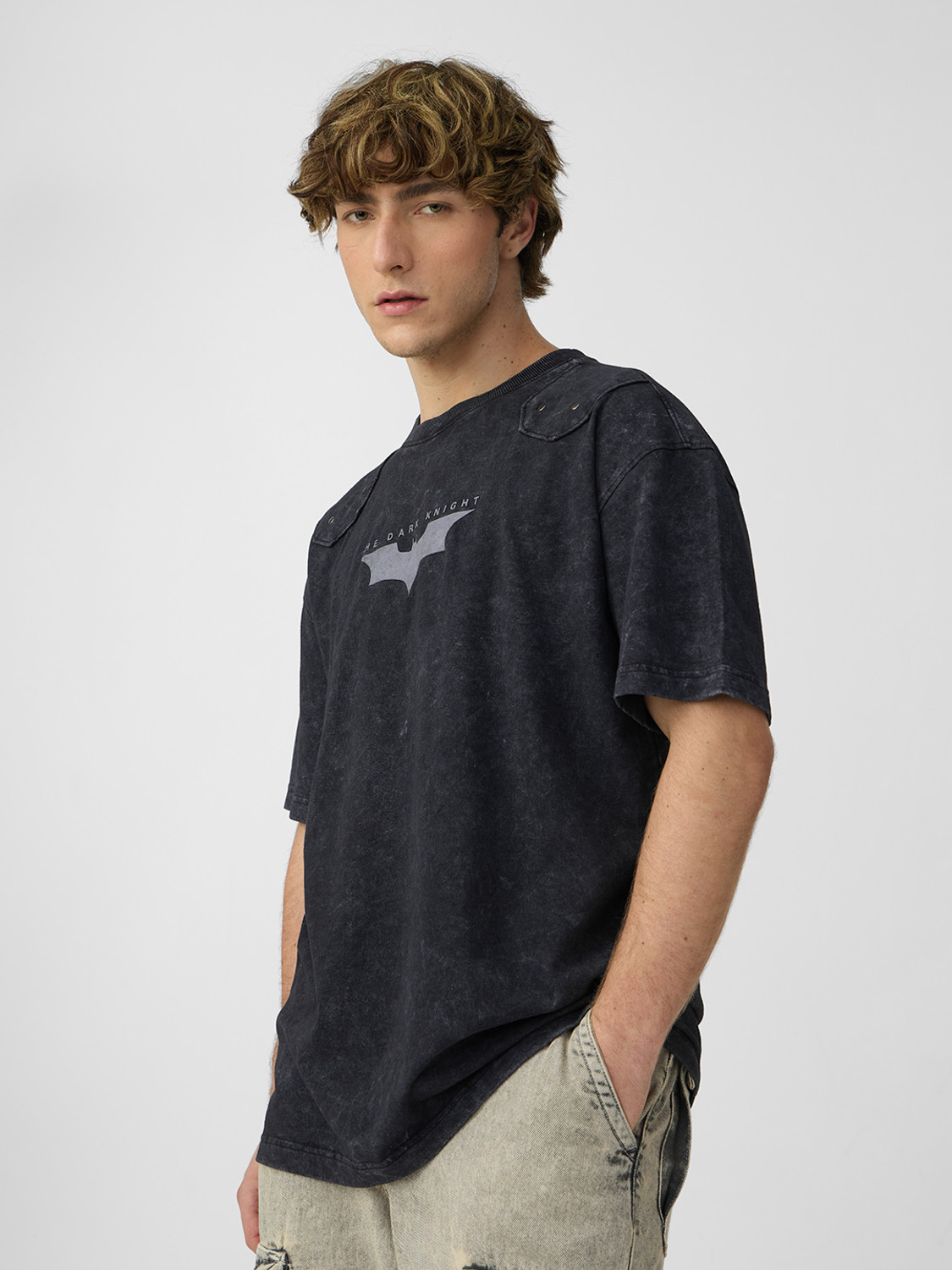 Image of The Souled Store Superhero Men Round Neck Black T-Shirt